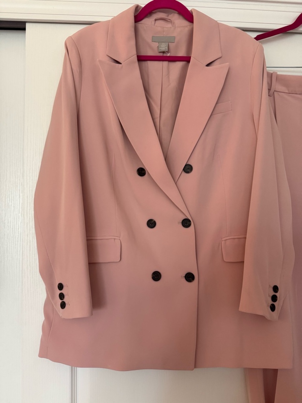 H&M Dusty Rose Double-Breasted Pantsuit - Picture 2 of 14